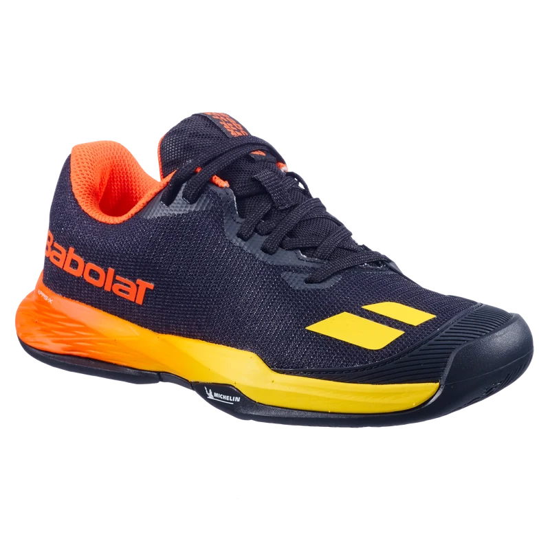 Babolat Jet Mach 3 Junior All Court Tennis Shoe (Boys) - Black/Sunset