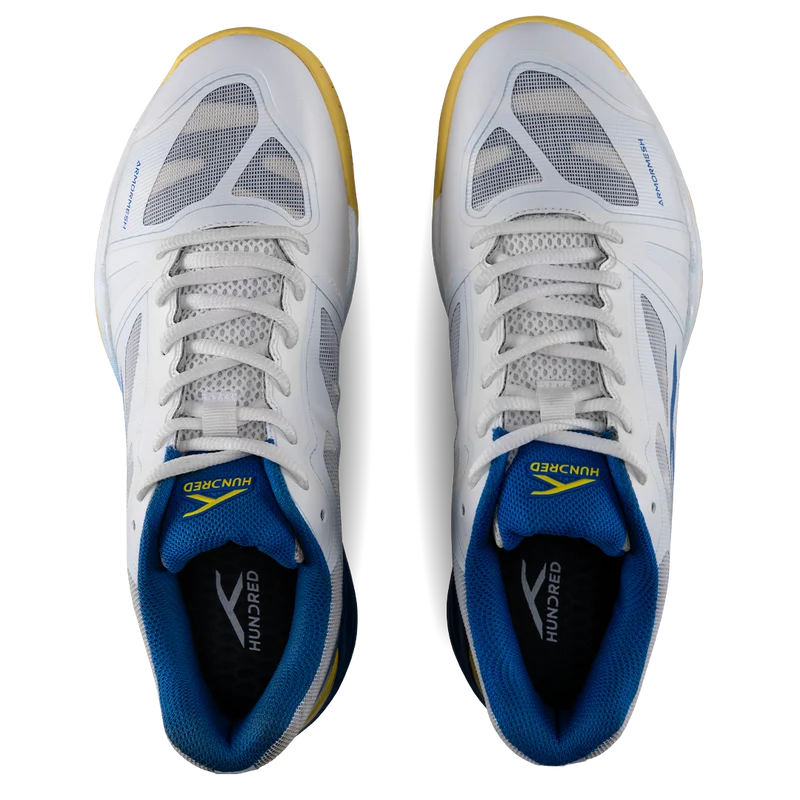 Hundred Phenom Unisex Badminton Shoes (White/Blue) 2026