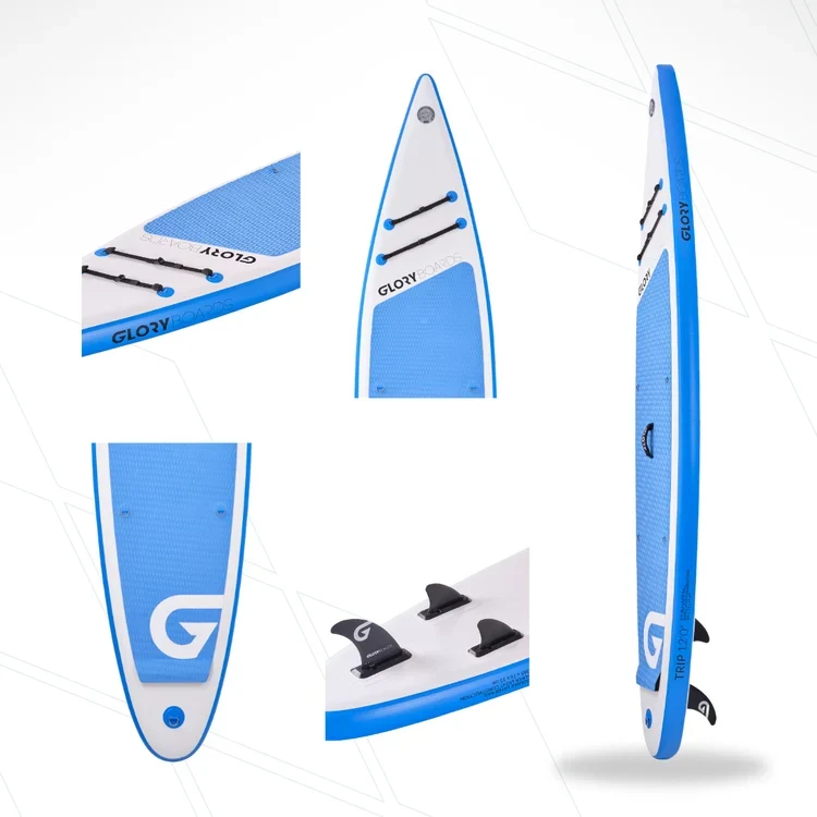 GloryBoards TRIP 12'0'' Touring SUP Set in Blau mit Carbon Paddel