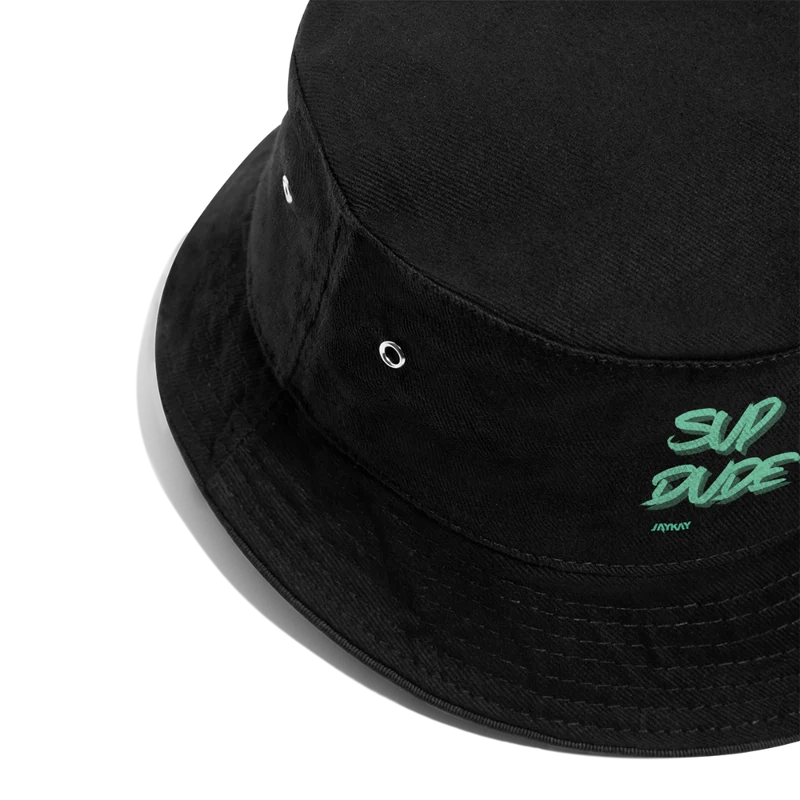"SUP DUDE" Bucket Hat schwarz