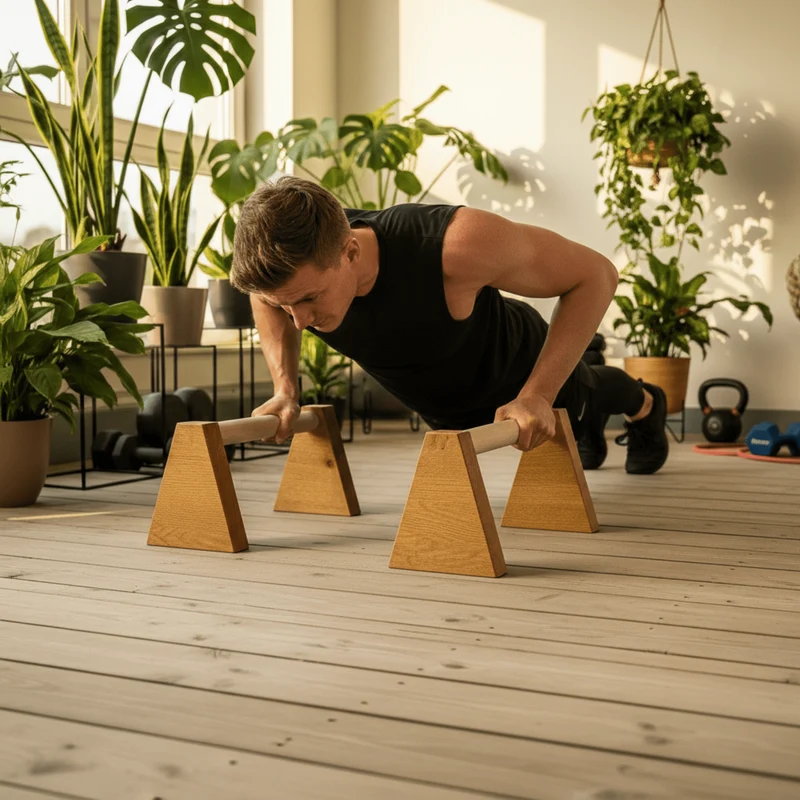 Parallettes XL | handgefertigte Liegestützgriffe aus Holz
