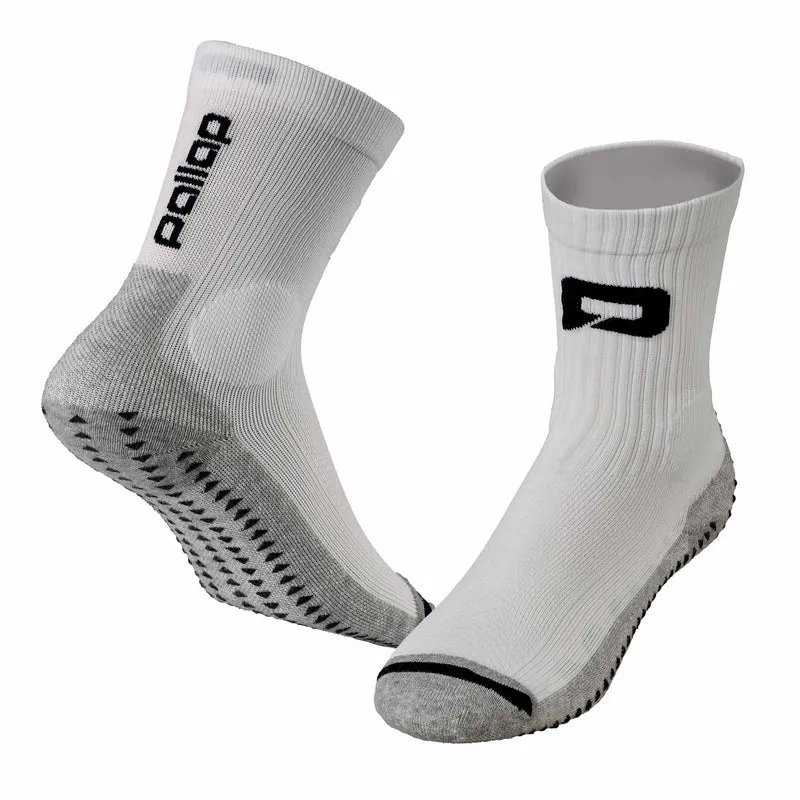 pallap Regular Padel Socks with Grip - White