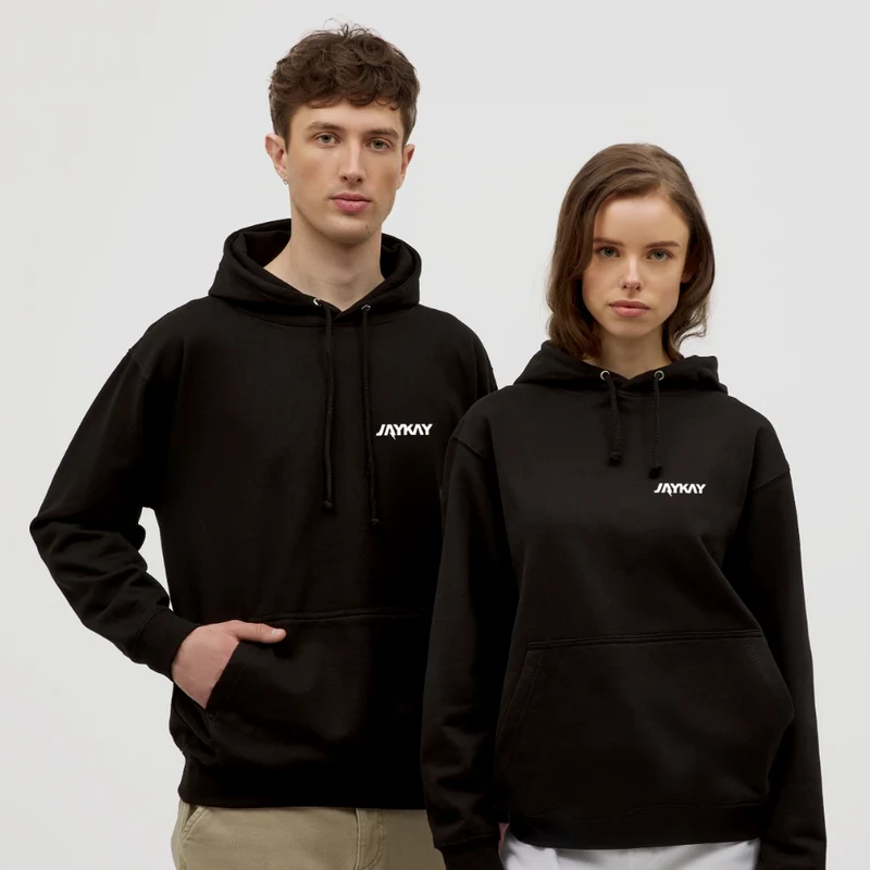 Schlichter 'JAYKAY' Unisex Hoodie schwarz