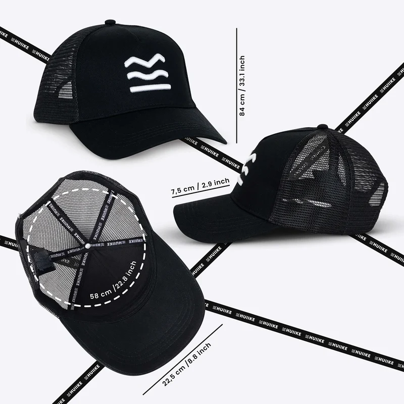 Gorra Trucker Negra para Hombre y Mujer - Talla única