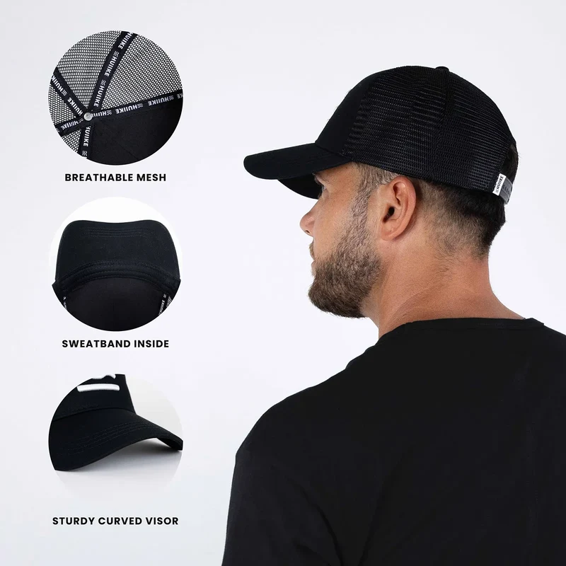 Gorra Trucker Negra para Hombre y Mujer - Talla única