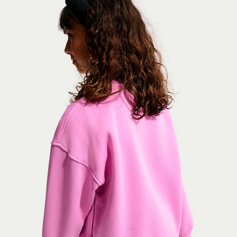 Sportswear Club Fleece Oversized Crew Sweatshirt Kinder-flieder, weiß