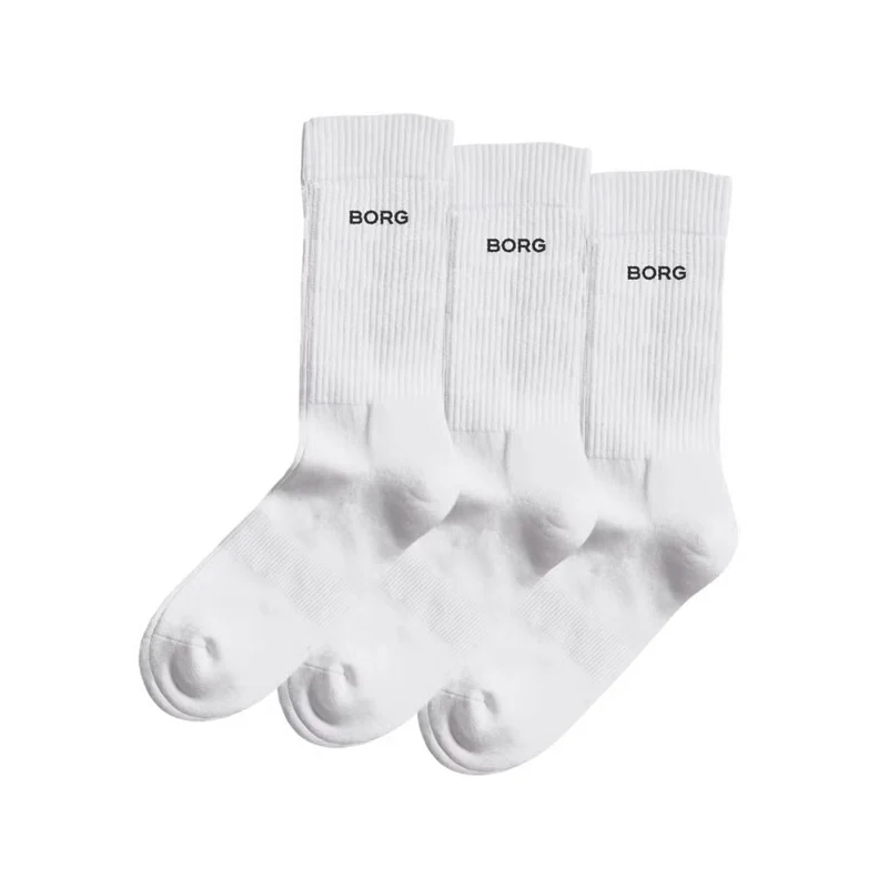 Björn Borg Essential Crew Socks (3-Pack, White)