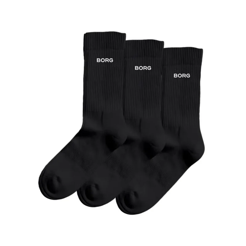 Björn Borg Essential Crew Socks (3-Pack, Black)