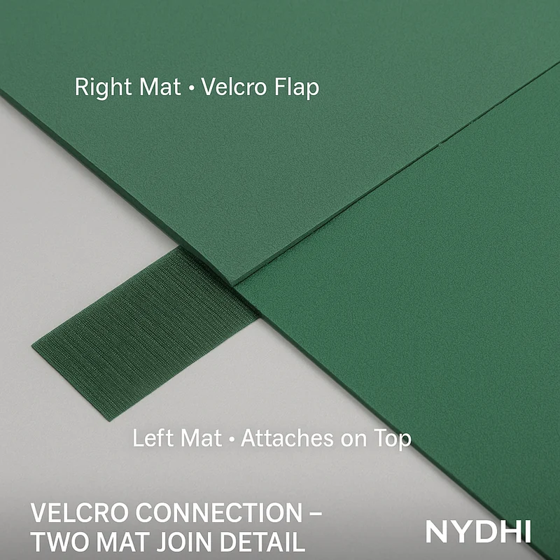 NYDHI NC1030 Velcro Portable Badminton Court Mat | 4.5 mm BWF Standard PVC