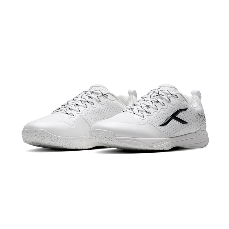 Hundred Velocity Elite Unisex Badminton Shoes (White/Black)
