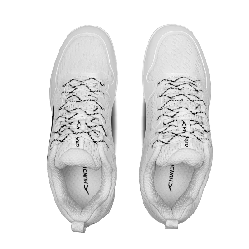 Hundred Velocity Elite Unisex Badminton Shoes (White/Black)