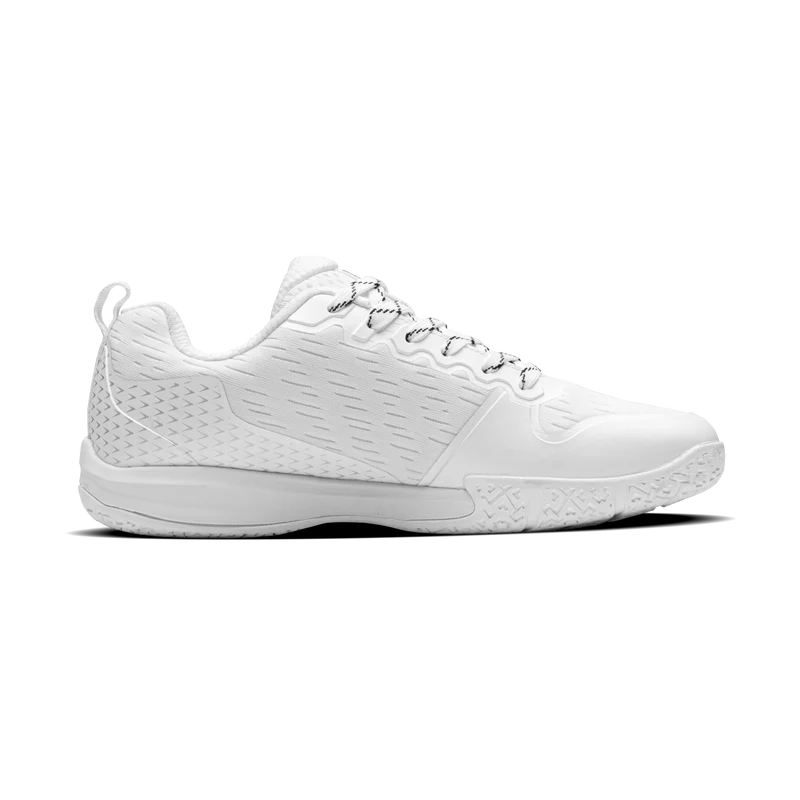 Hundred Velocity Elite Unisex Badminton Shoes (White/Black)