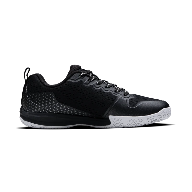 Hundred Velocity Elite Unisex Badminton Shoes (Black/Silver)