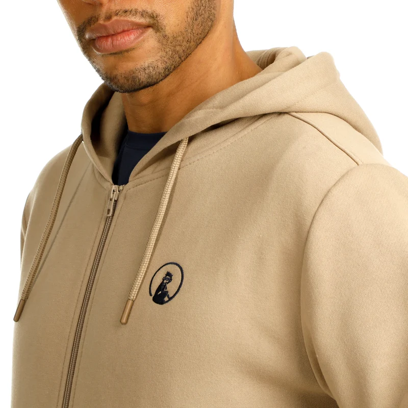 Wild Tonal Zip Sweatjacke Herren-Beige
