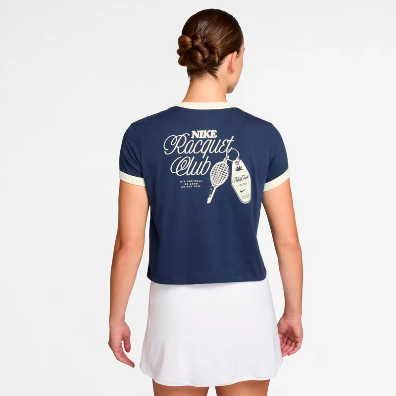 Heritage T-Shirt Damen-dunkelblau, creme
