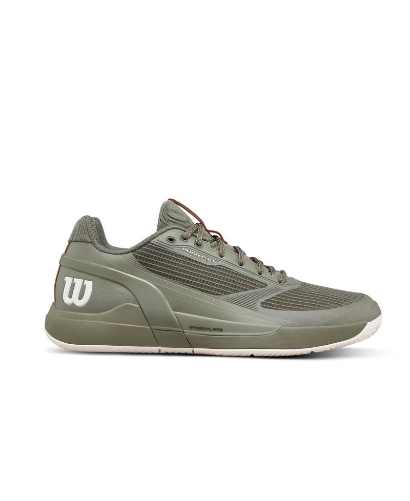 Wilson Rush Pro 5 All Court Tennis Shoes (Mens) - Vetiver/Tofu/Caramel Cafe