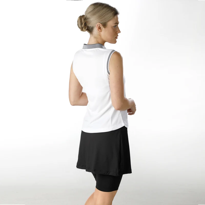 American Alva Polo Damen - weiß, grau