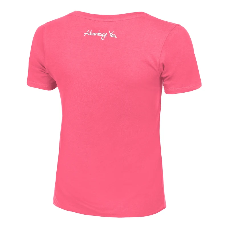 Basic Cotton T-Shirt Damen-Pink,Weiß