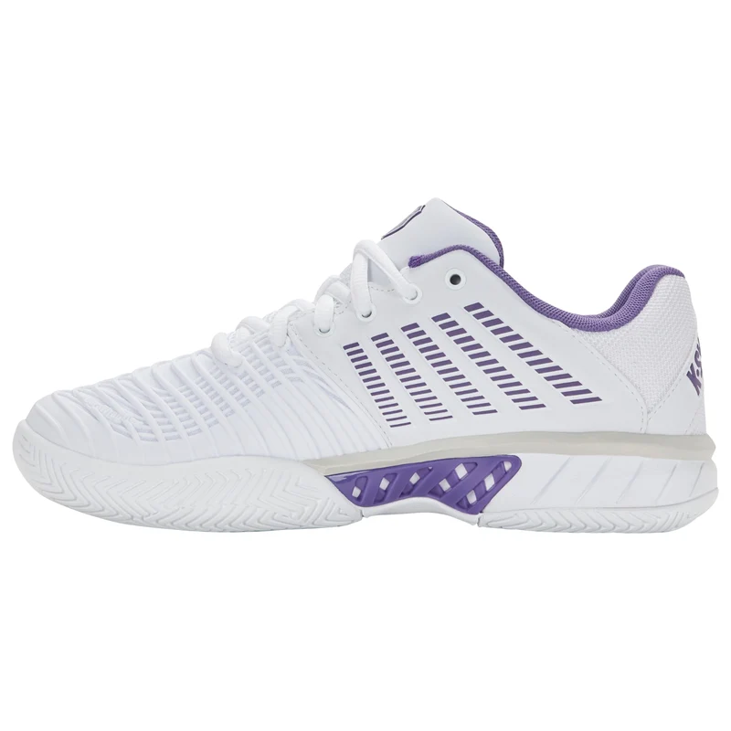 K-Swiss Express Light 3 All Court Tennis Shoe (Ladies) - White/Purple Haze/Lunar Rock