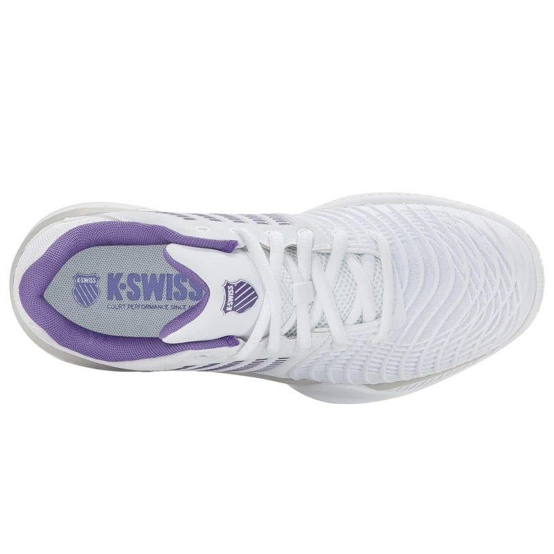 K-Swiss Express Light 3 All Court Tennis Shoe (Ladies) - White/Purple Haze/Lunar Rock