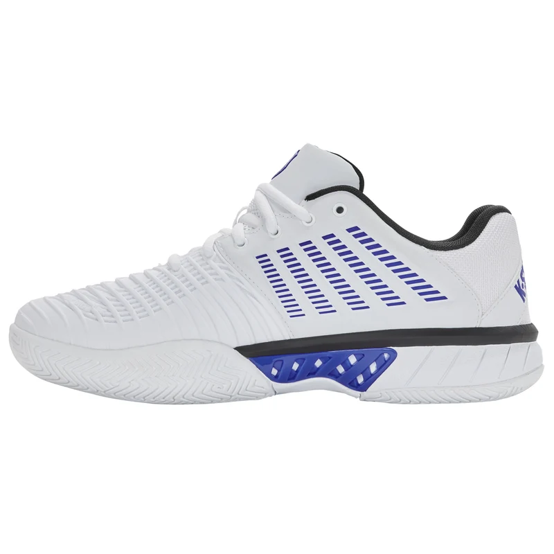K-Swiss Express Light 3 All Court Tennis Shoe (Mens) - White/Dazzling Blue/Black