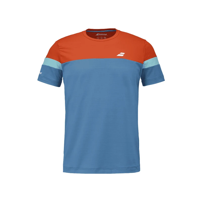 Babolat Crew Neck Tee Blau/Orange