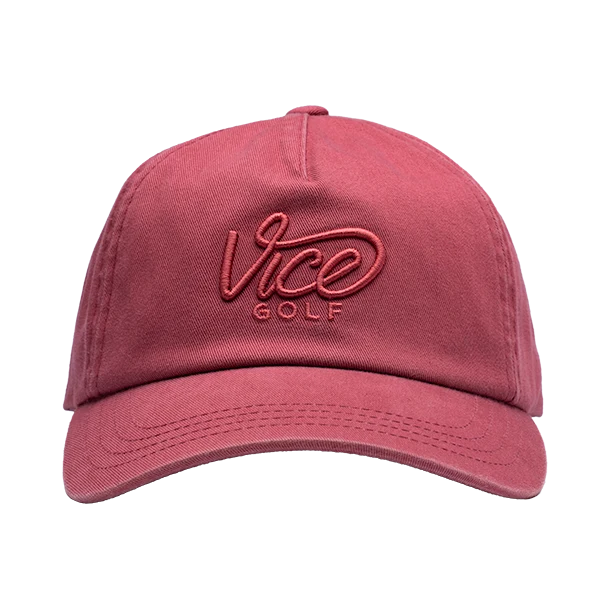 Vice Dad Cap Washed Out Red