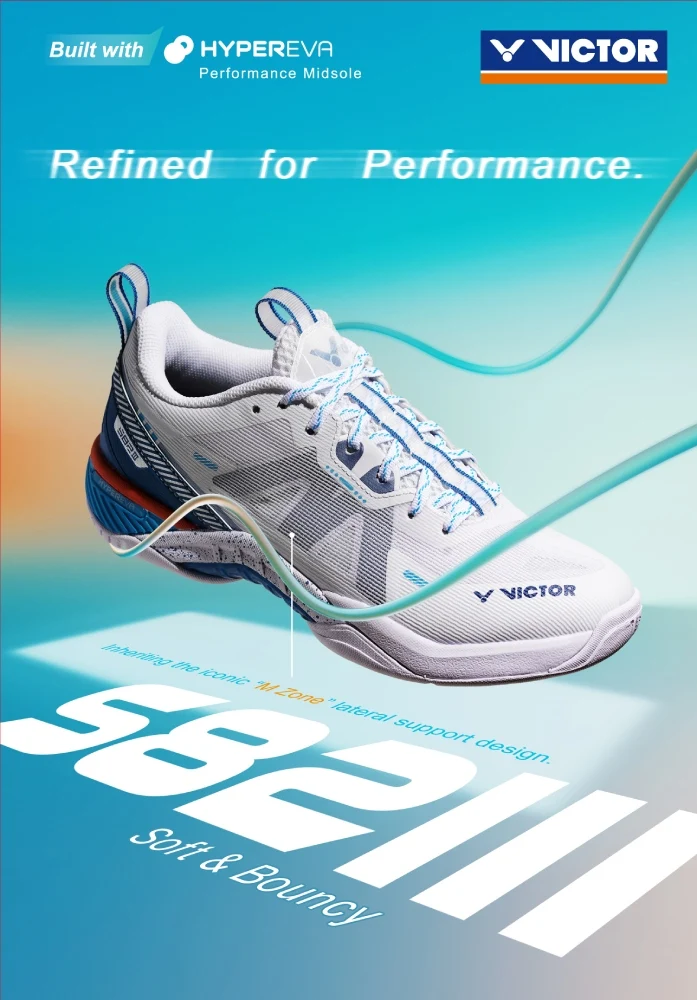 Victor S82III NitroLite Badminton Shoes (Lunar White)