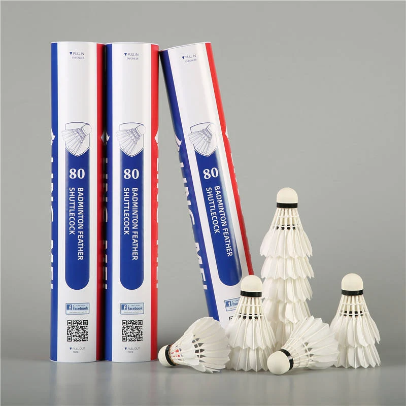 LingMei 80 Badminton Shuttlecocks (Goose Feather)