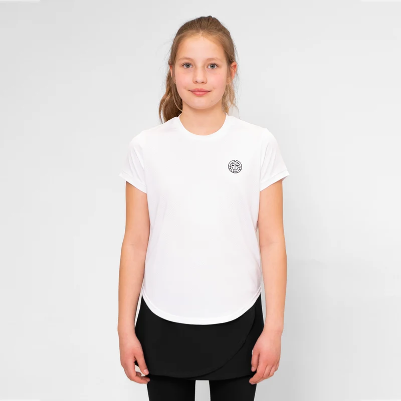 Crew T-Shirt Mädchen-Weiß