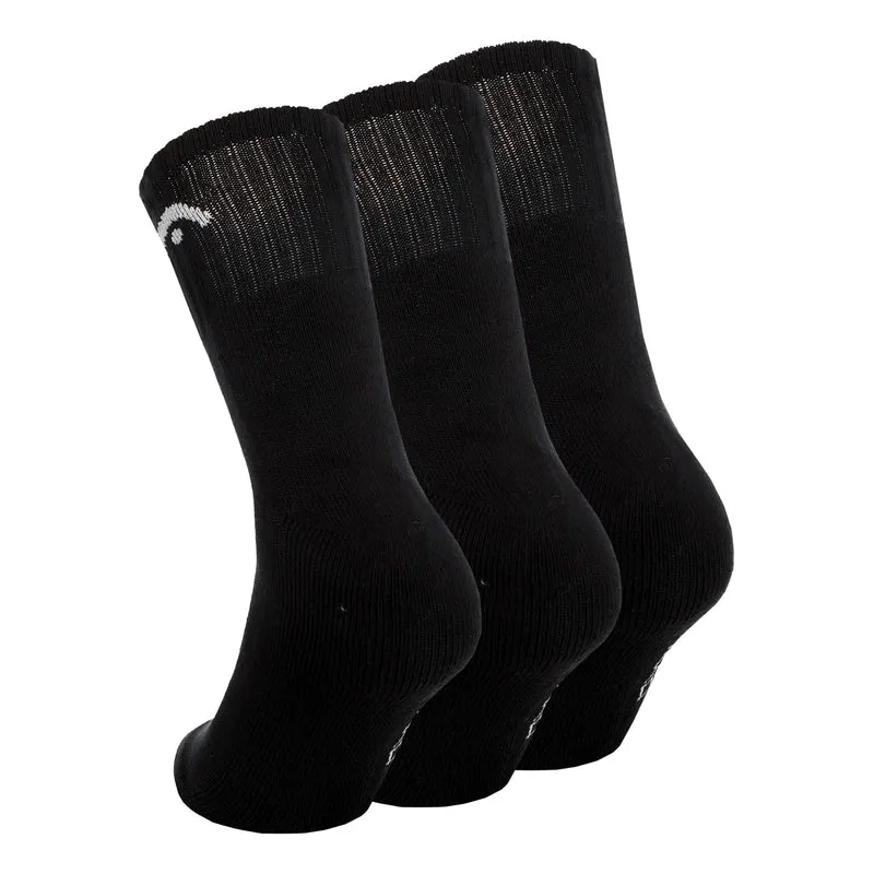 Short Crew Tennissocken 3er Pack Unisex - schwarz,