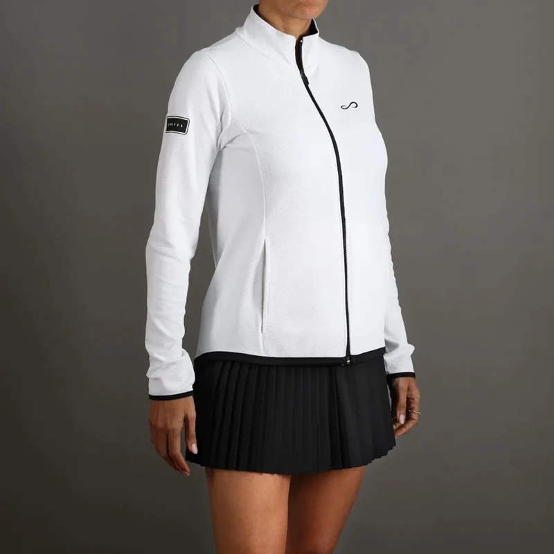 Lithe Trainingsjacke Damen - weiß,