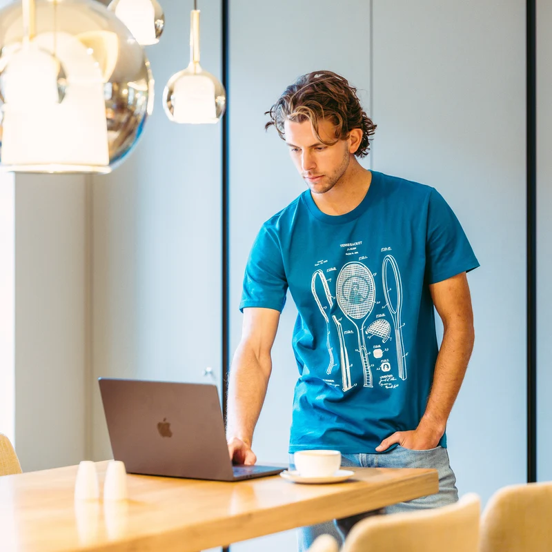 Create Rackitecture T-Shirt Herren-Petrol,Weiß