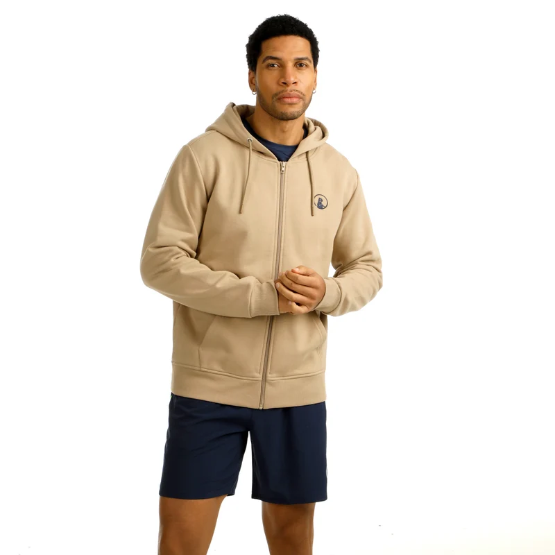 Wild Tonal Zip Sweatjacke Herren-Beige