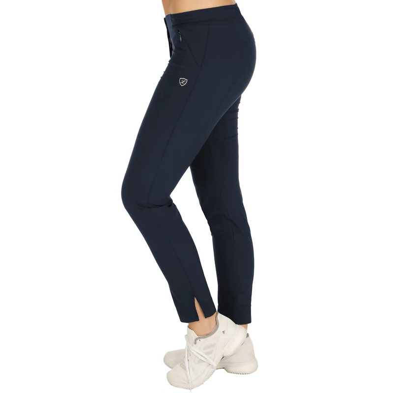 Lilly Trainingshose Damen - dunkelblau, silber