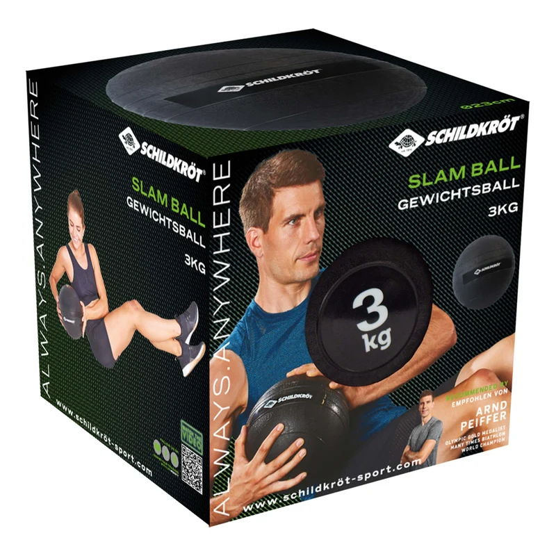 Slamball Medizinball 3kg-Schwarz,Weiß