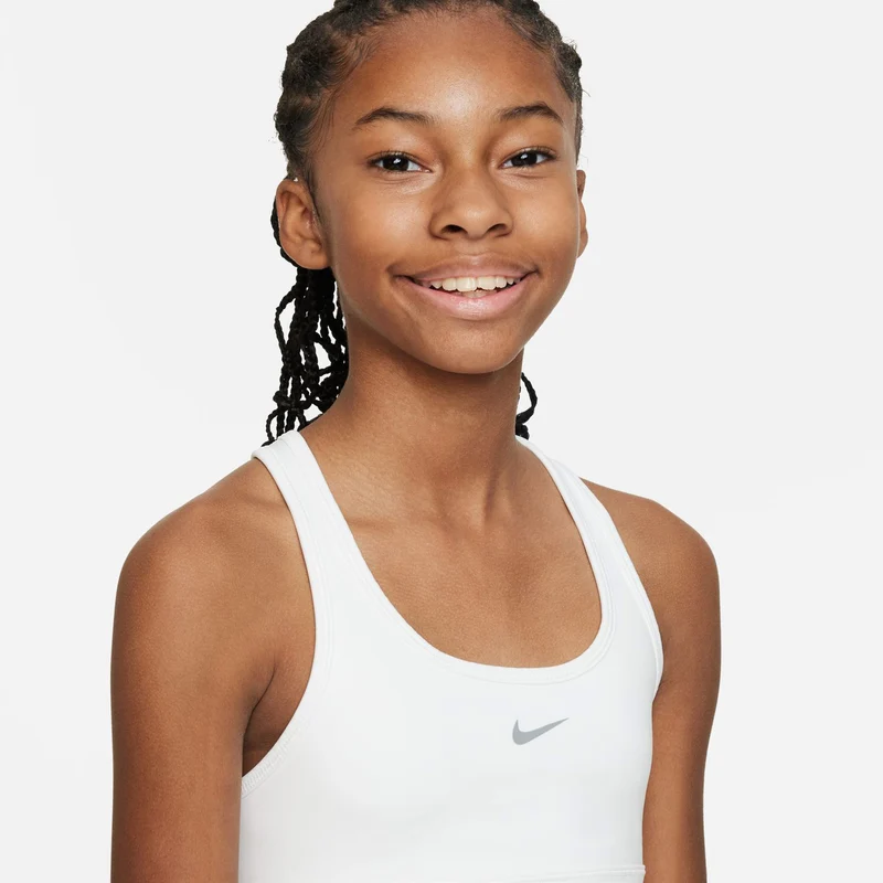Dri-Fit Swoosh Sport-BH Mädchen-Weiß