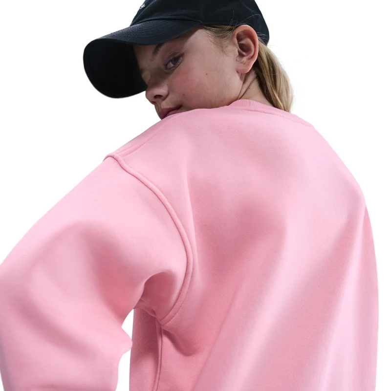 Club Fleece Oversized Crew Sweatshirt Mädchen-Rosa