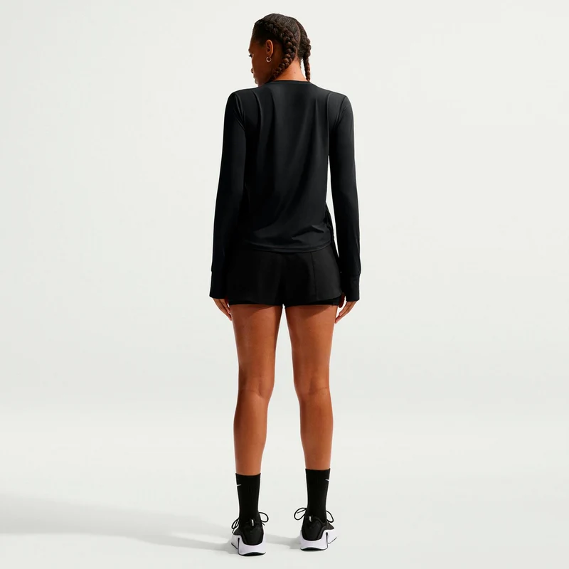 Dri-Fit One Mid Rise 2in1 3in Shorts Damen-schwarz, weiß