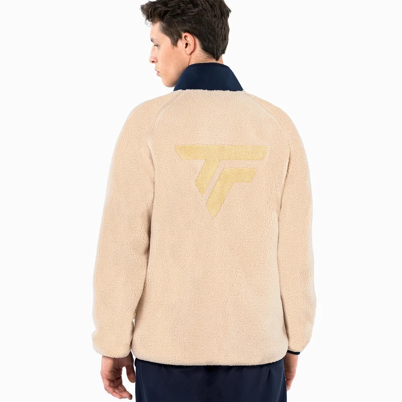 Sherpa Trainingsjacke Unisex - beige, dunkelblau