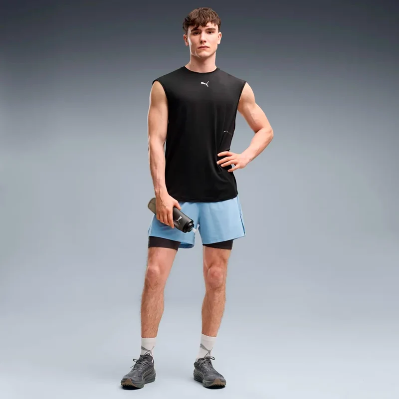 Dreamrun DryCell 2in1 5in Laufshorts Herren - blau