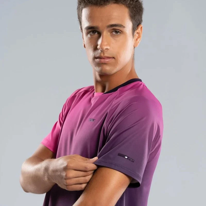 Pro T-Shirt Herren-pink, schwarz