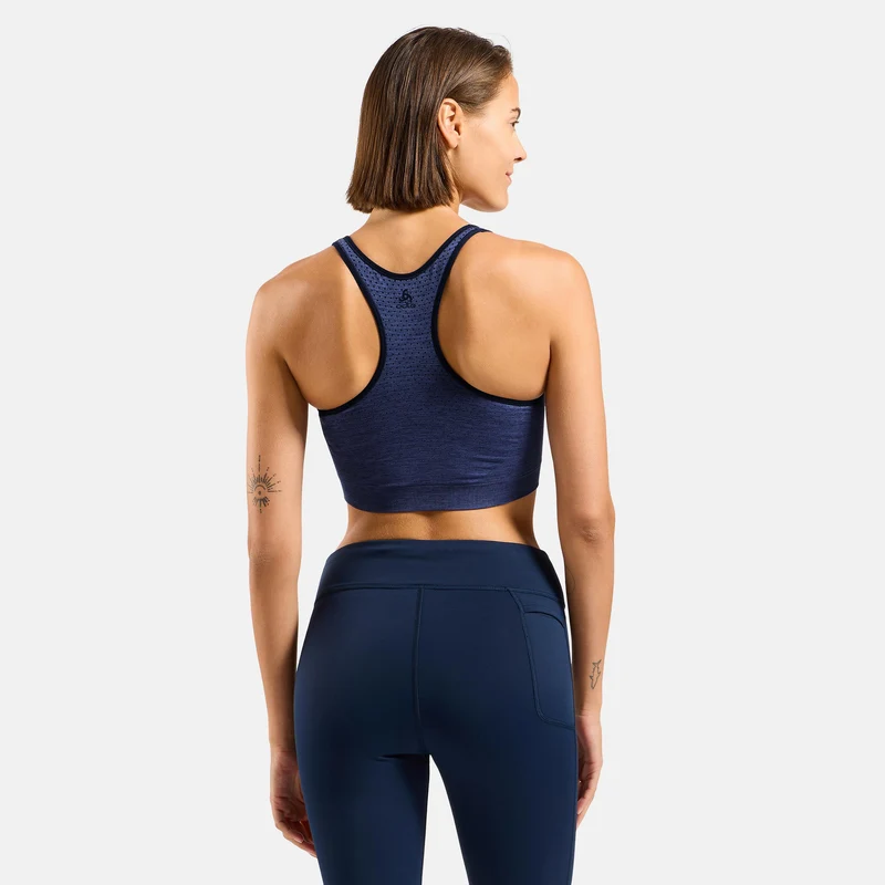 Seamless Medium Padded Sport Sport-BH Damen - blau