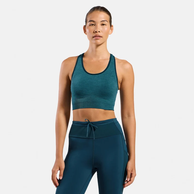 Seamless Medium Padded Sport Sport-BH Damen - petrol