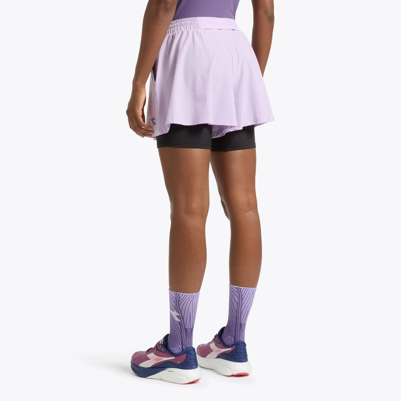 2in1 Shorts Damen - flieder