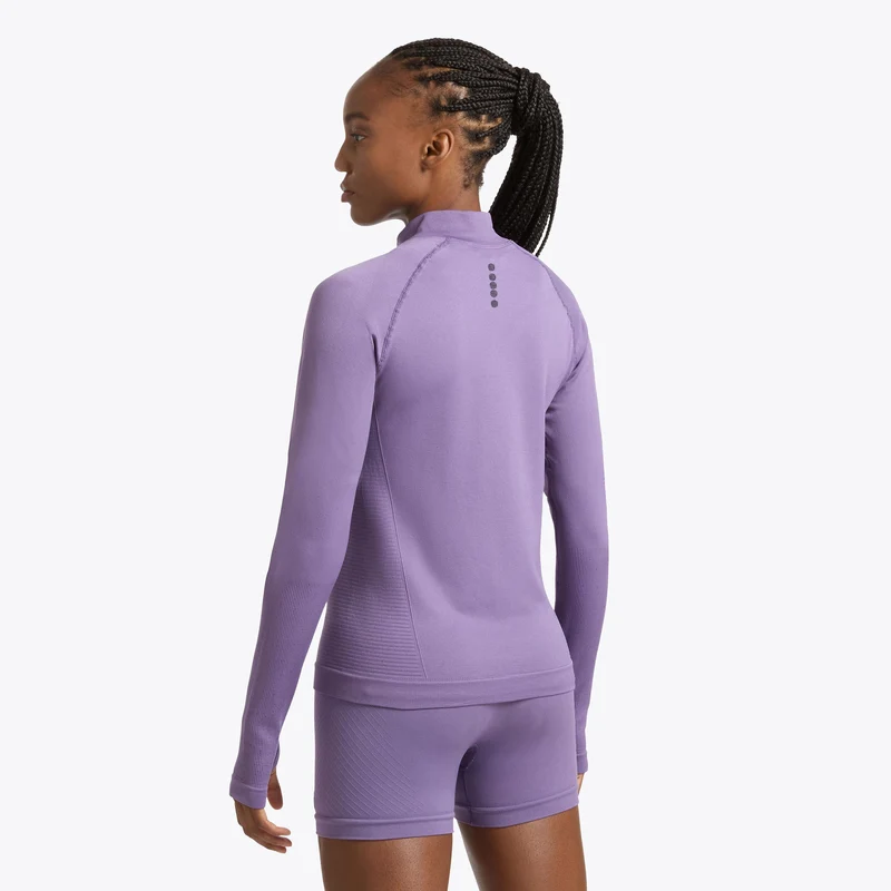 1/2 Zip Stratouno Longsleeve Damen - violett