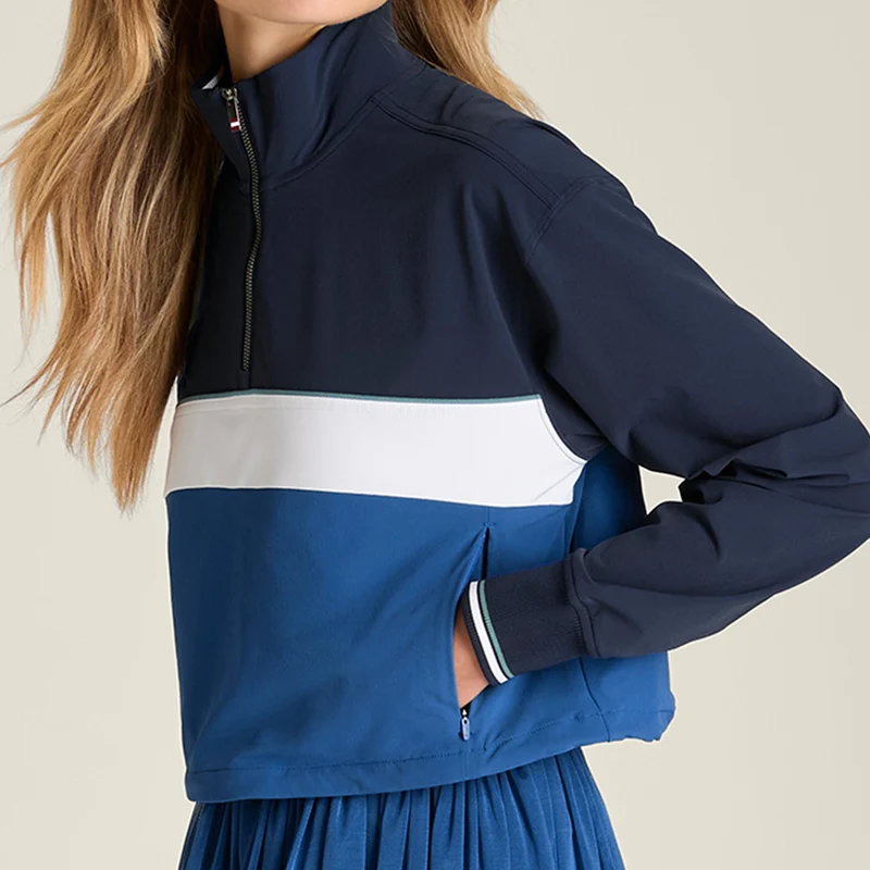 Davenport Woven Sweatshirt Damen - dunkelblau, hellblau