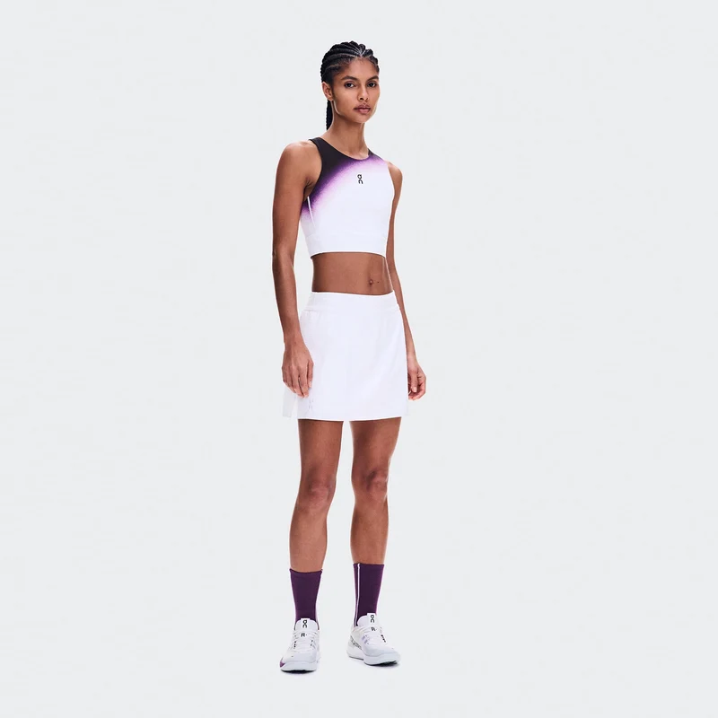 Court Crop Swing Tank-Top Damen - weiß, berry