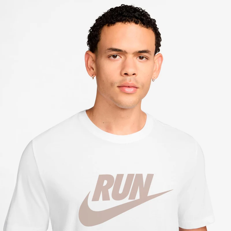 Run Swoosh Laufshirt Herren - weiß, beige