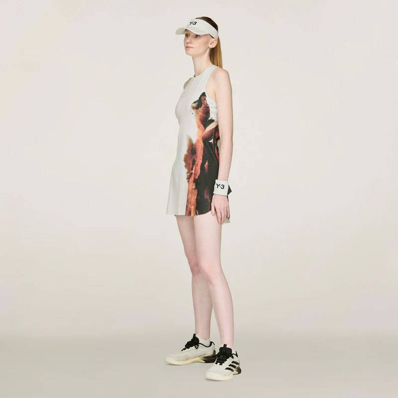 Y-3 Wow Kleid Damen-Creme,Mehrfarbig